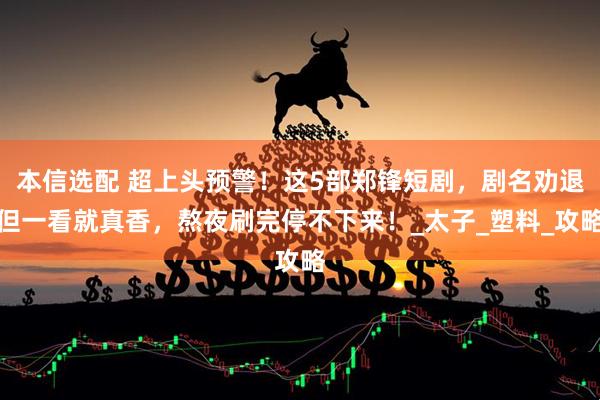 本信选配 超上头预警！这5部郑锋短剧，剧名劝退但一看就真香，熬夜刷完停不下来！_太子_塑料_攻略