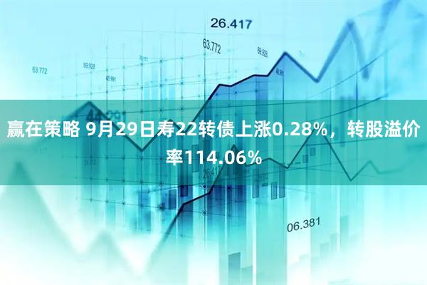 赢在策略 9月29日寿22转债上涨0.28%，转股溢价率114.06%